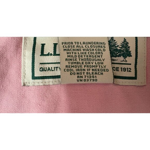 L.L. Bean Corduroy Trim Chore Barn Jacket Canvas Coat sz 2X color pale pink RARE - Picture 3 of 8